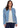 JACKET *MISSY* BLUE CREAM COLLARLESS QUILTED