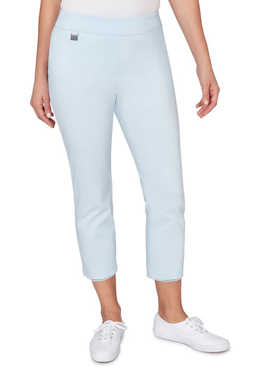 PANT *PETITE* STRETCH W/LACE TRIM