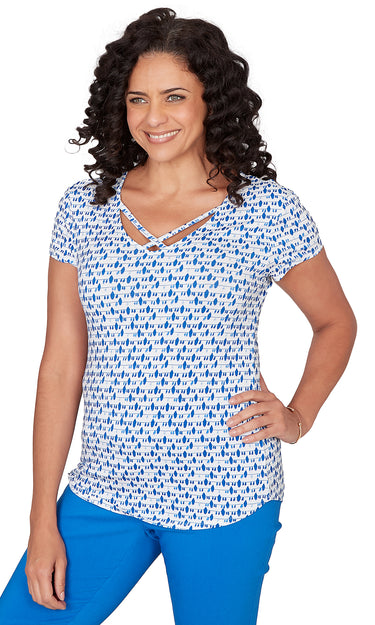 TOP *MISSY* LINEAR RAINDROP VNK