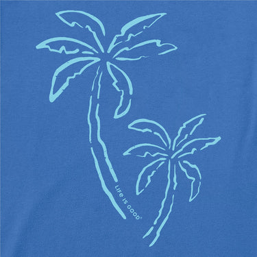 CRUSH LITE *MISSY* ATHLETIC BLUE SS SIMPLE PALMS