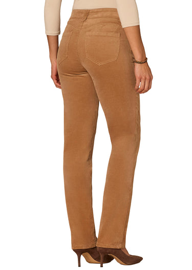 PANT *MISSY* CANDIED WALNUT CORDUROY STRAIGHT LEG