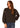 SWEATER *MISSY* HEATHER CHARCOAL IVORY V-NECK EMBROIDERY DETAIL
