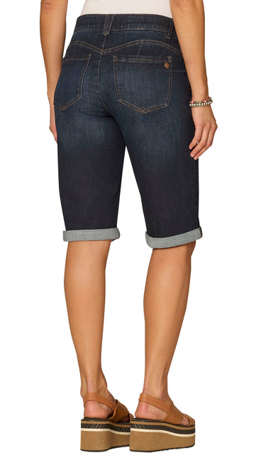 BERMUDA *MISSY* DARK INDIGO "AB"SOLUTION CUFFED