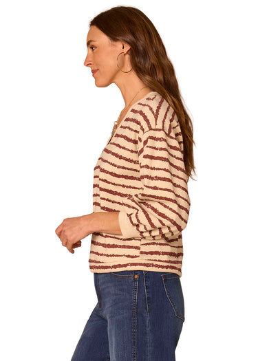 TOP *MISSY* BLOUSEN SLEEVE V-NECK