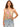 TOP *MISSY* PEACH LILY PAD KNOT HEM PLACMENT PRINT