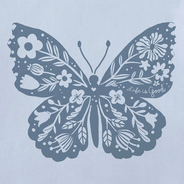 CRUSH V *MISSY* GLACIER BLUE SS WOODCUT B'FLY
