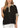 TOP *MISSY* BLACK STRIPE SOLID COMBO ELBOW SLEEVE