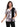 TOP *MISSY* BLACK WHITE GINGER VNK 1BTN/1PKT SS