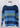 SWEATER *MISSY* BLUE MULTI STRIPE LONG SLEEVE