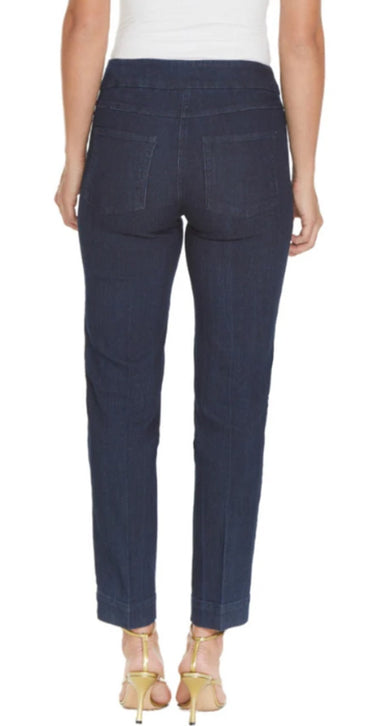 Petite Pull-On Denim Ankle Jeans with Back Pockets