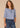 TOP *MISSY* HORIZON BLUE ELBOW ROLL CUFF CROCHET