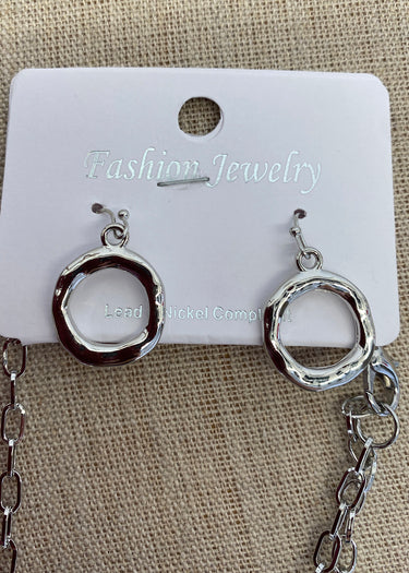 NECKLACE METAL PENDANT SILVER