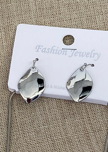 NECKLACE EARRING DOUBLE CAST CIRCLE PENDANT