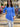 TUNIC *MISSY* AZURE WHITE VNK WAFFLE 3 BTN 3/4