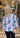 JACKET *MISSY* PINK ABSTRACT FLRL 3/4 SLV