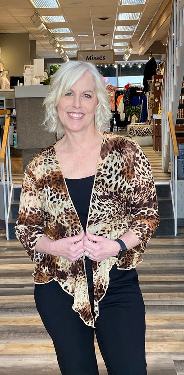 JACKET *MISSY* PRINT SHORT BOLERO 4 COLORS