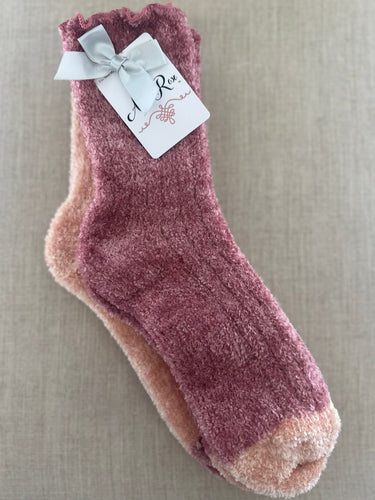 SOCKS 2 PACK RIBBED CHENILLE