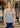 TOP *MISSY* MEDIEVAL BLUE SLEEVELESS TWISTED KEYHOLE