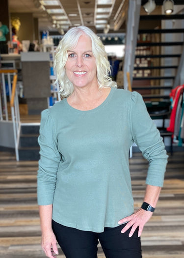 TOP *MISSY* PIPER COTTON RIB LONG SLEEVE 4 COLORS