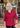 TOP *PETITE* EARTHEN RED JITTERBUG SOLID JOHNNY COLLAR
