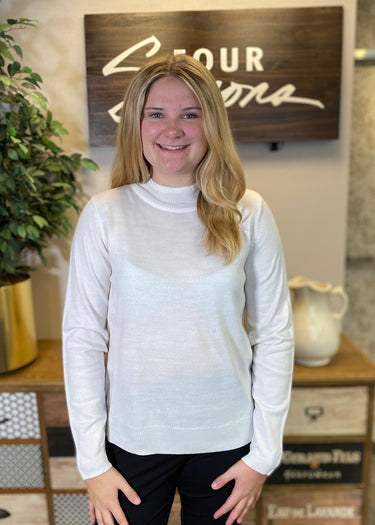 SWEATER *MISSY* SOFT MOCK LONG SLEEVE 2 COLORS
