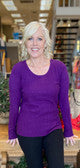 SWEATER *MISSY* BABY CABLE FRONT CREW NECK