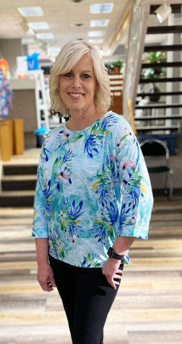 TOP *PLUS* PRINT TEXT DROP SHOULDER