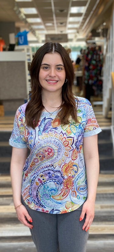 TOP *PETITE* SUBLIMATION SCOOP NECK