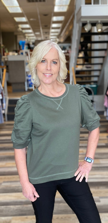 TOP MISSY MAXINE BRUSH FLEECE