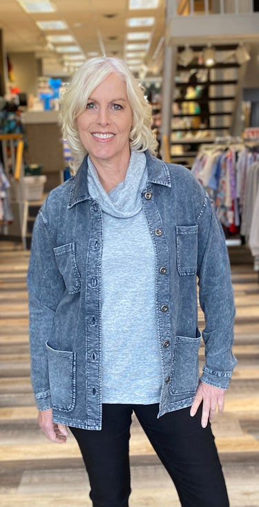JACKET *MISSY* AW FRENCH TERRY BARN LS 2 COLORS