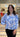 TOP PRINT SLUB SLEEVE DETAIL 3/4 SLEEVE
