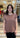 TOP *MISSY* MYRISTICA BROWN CAP SLEEVE CREW NECK