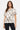 TOP *MISSY* IVORY BLACK TAUPE ABSTRACT CREPE