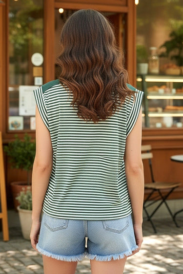 TOP MISSY CREW NECK SHORT SLEEVE COLORBLOCK