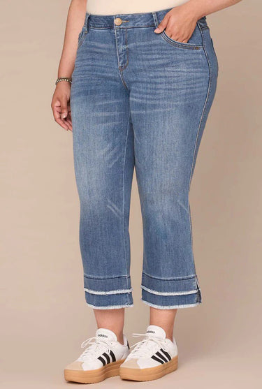 PANT *PLUS* KICK FLARE W/FRAY HEM