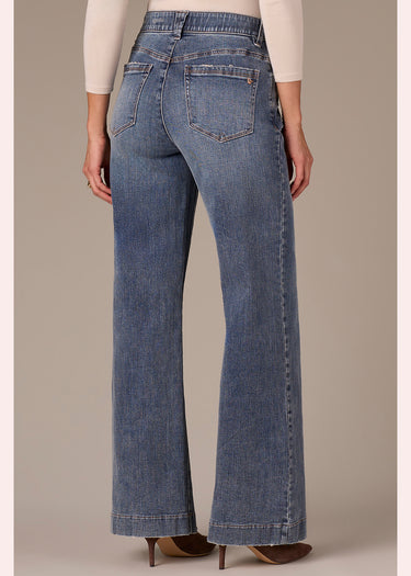 DENIM *MISSY* MID BLUE SAM HI RISE WIDE LEG 32"