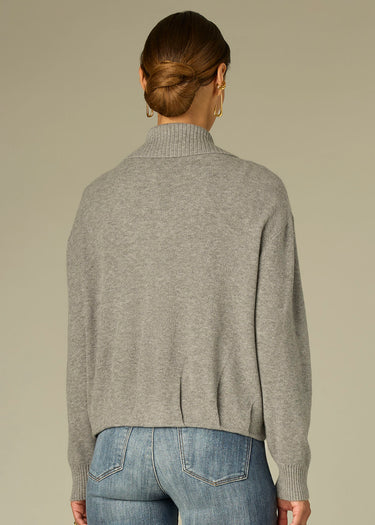 CARDI *MISSY* GREY BUTTON DOWN BUBBLE HEM