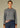 SWEATER *MISSY* CHARCOAL DOUBLE NECKBAND COLOR BLOCK