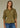TOP *MISSY* FOREST MOSS PLEATED SLEEVE BUTTON DOWN