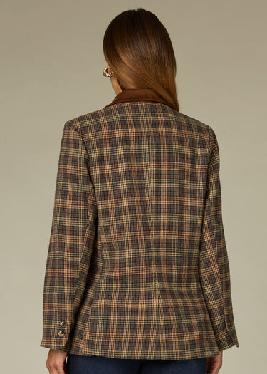 BLAZER *MISSY* BROWN MULTI W/FLAP POCKETS