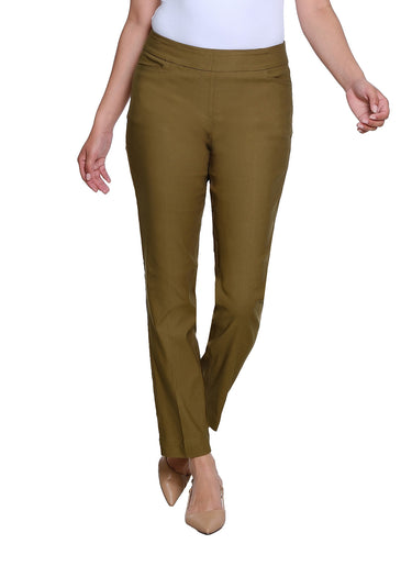 Solid Fine Line Twill Ankle Pant