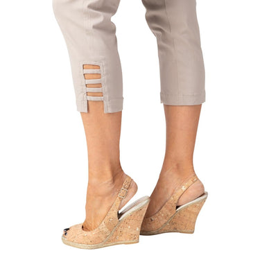 Petite Crop Pants with Pockets and Strap Hem Vents