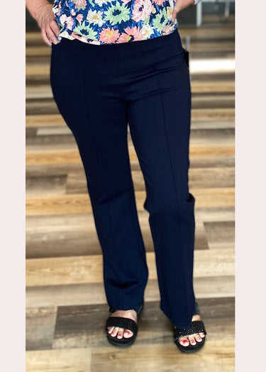 PANT *PETITE* PONTE PINTUCK FLARE