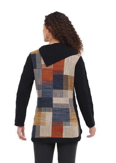 TOP *MISSY* MULTI KACEY SPLIT NECK LONG SLEEVE