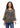 TOP *MISSY* OLIVE BLAZE ACID WASH W/EMBROIDERY 3/4 SLEEVE