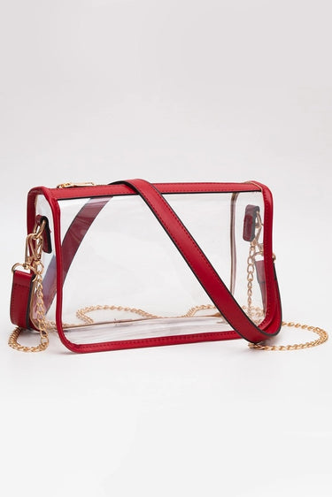 CLEAR RECTANGLE STADIUM BAG - 4 COLORS
