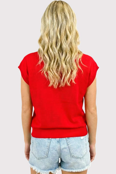 TOP MISSY STAR EMBROIDERED SHORT SLEEVE