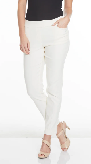 Petite Solid Fine Line Twill Ankle Pant
