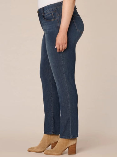 Stretch Denim "Ab"solution® Straight Leg Plus Indigo Jeans