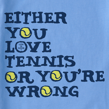 CRUSH *MISSY* CORNFLOWER BLUE SS LOVE TENNIS